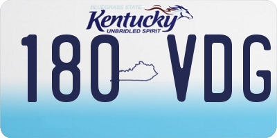 KY license plate 180VDG