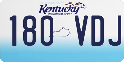 KY license plate 180VDJ