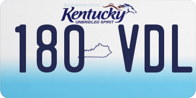 KY license plate 180VDL