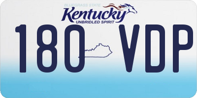 KY license plate 180VDP