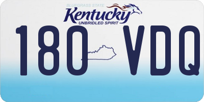 KY license plate 180VDQ