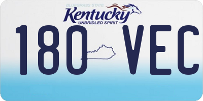 KY license plate 180VEC