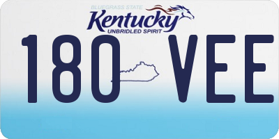 KY license plate 180VEE