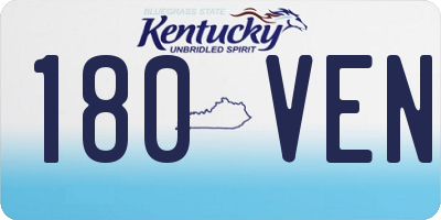 KY license plate 180VEN
