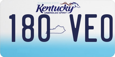 KY license plate 180VEO