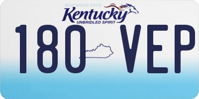 KY license plate 180VEP
