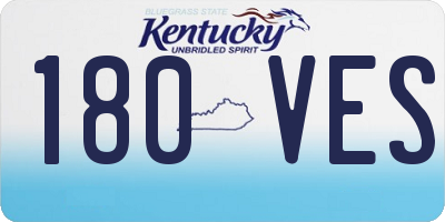 KY license plate 180VES