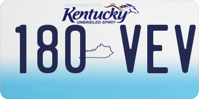 KY license plate 180VEV