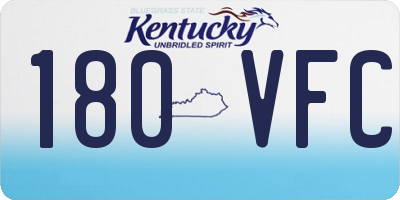 KY license plate 180VFC
