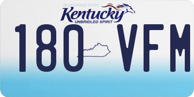 KY license plate 180VFM