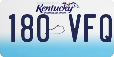 KY license plate 180VFQ