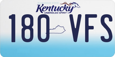 KY license plate 180VFS
