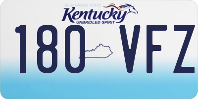 KY license plate 180VFZ