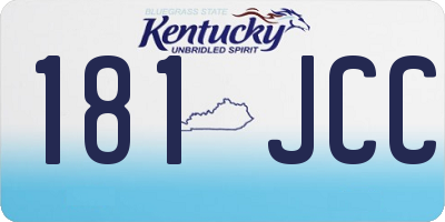 KY license plate 181JCC