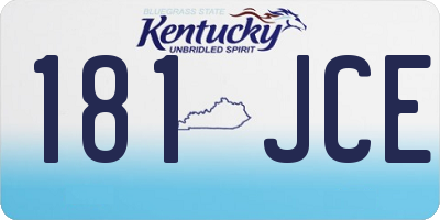 KY license plate 181JCE