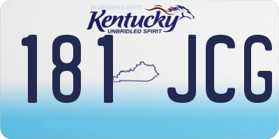 KY license plate 181JCG