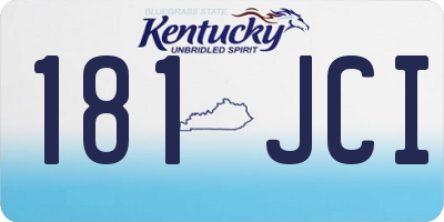 KY license plate 181JCI