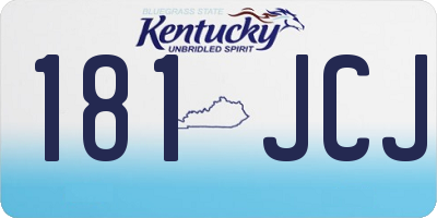 KY license plate 181JCJ