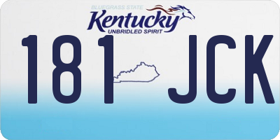 KY license plate 181JCK