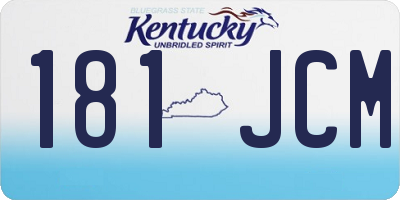 KY license plate 181JCM