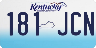 KY license plate 181JCN