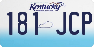 KY license plate 181JCP