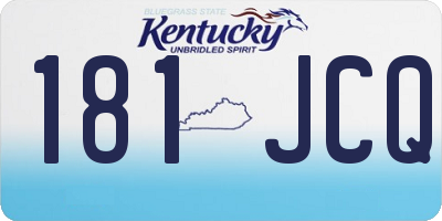 KY license plate 181JCQ