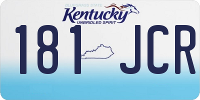KY license plate 181JCR