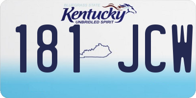 KY license plate 181JCW