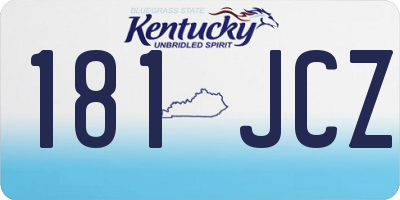 KY license plate 181JCZ