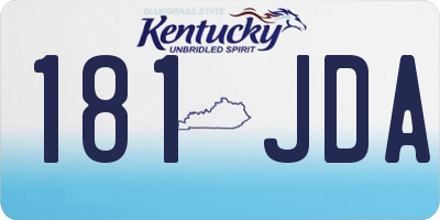 KY license plate 181JDA