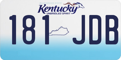 KY license plate 181JDB