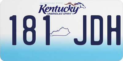 KY license plate 181JDH