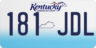 KY license plate 181JDL