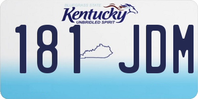KY license plate 181JDM