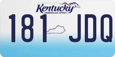 KY license plate 181JDQ