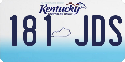 KY license plate 181JDS