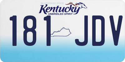 KY license plate 181JDV