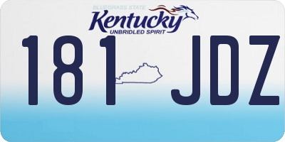 KY license plate 181JDZ