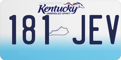 KY license plate 181JEV