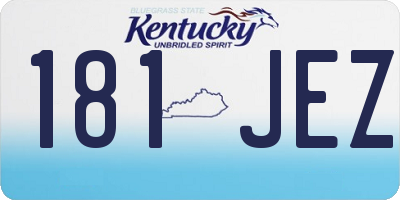 KY license plate 181JEZ