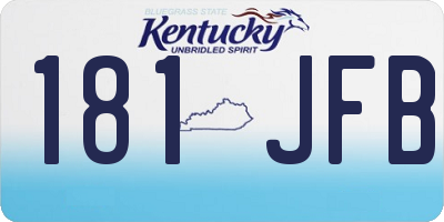 KY license plate 181JFB