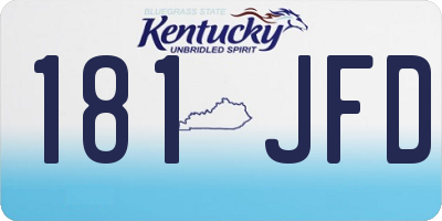 KY license plate 181JFD