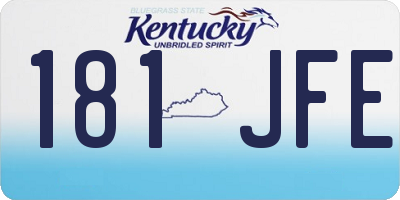 KY license plate 181JFE