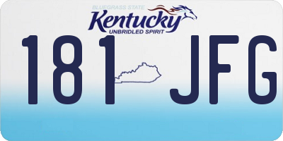 KY license plate 181JFG