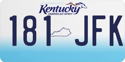 KY license plate 181JFK