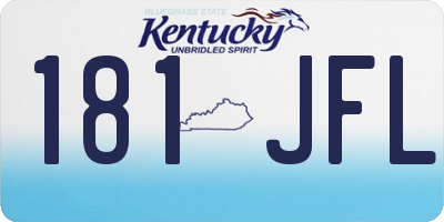 KY license plate 181JFL
