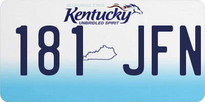 KY license plate 181JFN