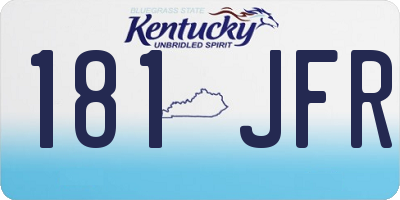 KY license plate 181JFR