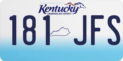 KY license plate 181JFS